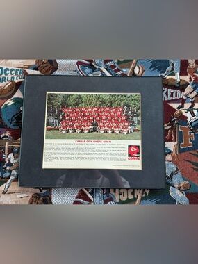 Framed Team Photo Of The 1971-72 NFL Kansas City Chiefs Football Team
